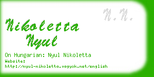 nikoletta nyul business card